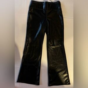 Vince Camuto Faux Leather Trousers Black Pants, US Small, Boot Cut Legs